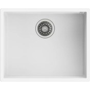 Resim Teka SQUARE 50.40 TG ARTIC WHITE Tezgahaltı Granit Eviye Beyaz 50 cm 115230024 