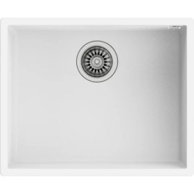 Resim Teka SQUARE 50.40 TG ARTIC WHITE Tezgahaltı Granit Eviye Beyaz 50 cm 115230024 