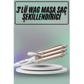 Resim Mey İthalat Bfs Saç Şekillendirici Wag Maşa Üçlü Yüksek Isı Ayarlı Seramik Kaplama 