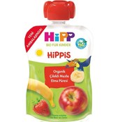 Resim Hipp Organik Çilekli Muzlu Elmalı Meyve Püresiı100gr 