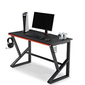 Resim Stepgamer Nax Metal Ayaklı Oyuncu Masası Siyah 