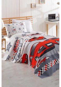 Resim Doğal Pike Baskılı Tek Kişilik Crazy Kırmızı Kırmızı 