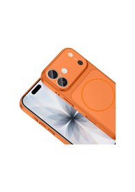 Resim Apple Uyumlu iPhone Turuncu 17 17 Pro Max Görünüme Çeviren Kamera Koruma Magsafe Kılıf 