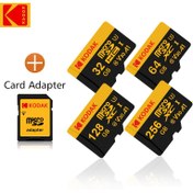 Resim KODAK Orijinal TF Mikro SD Kart 32GB, 64GB, 128GB, 256GB Hafıza Kartı MikroSD C10 U3 Flash Kart SD Adaptörü ile, Cep Telefonları, Tabletler ve Kameralar için Uygun, Telefon İçin Hafıza Kartı, Çok Yönlü Veri Depolama, Profesyonel Görünüm, Yüksek Hız Performansı, Kamera Depolama, Kompakt Tasarım, Dayanıklı Yapı, Akıllı Telefon Kullanıcıları 
