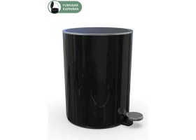 Resim Primanova Lenox 5 Lt Pedallı Çöp Kovası, Siyah, Banyo ve Mutfak Için 