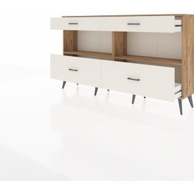 Resim Arges Konsol 2 Raflı 4 Çekmeceli 176x30x99 Çam-çam/aytaşı Çam-çam/aytaşı 