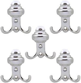 Resim (5 ADET) Metal Krom Portmanto Vestiyer Duvar Askısı Dolap Elbise Kıyafet Askılığı Askılık 