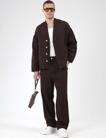 Resim king brich Oversize Kalıp Müslin Erkek Kimono Takım 