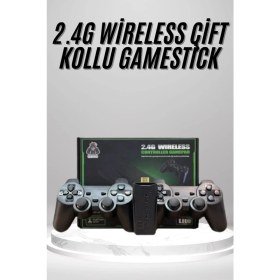 Resim Erbar 2.4g Uyumlu Kablosuz Çift Kol Atari Retro 20000 Oyun Game Stick - M310R722-K16310 