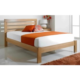 Resim Eva Ithal Çam Masif Ahşap Başlıklı Karyola 90X190 