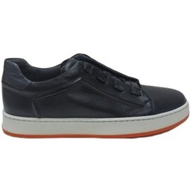 Resim LUCIANO BELLINI LUCIANO BELLİNİ SİYAH DERİ ERKEK SNEAKER AYAKKABI 