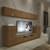 Resim Decoraktiv Trendstyle 9 Slm Tv Ünitesi Tv Sehpası Naturel Ceviz 