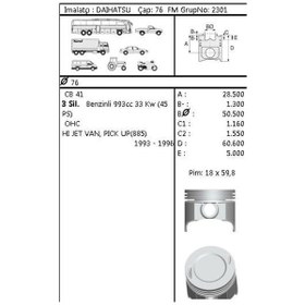 Resim GOETZE ISS 87-70440-STD Piston Segman Std Hıjet 89-98 