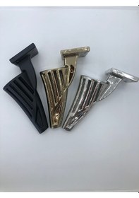 Resim Plastik,16 Cm Gold Kaplama Metal Görünümlü Mobilya Ayağı 4 Adet 