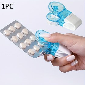 Resim 1 adet Taşınabilir Tablet Alıcı ve İlaç Kutusu Ev Aletleri, Tabletler İlaç Blister Paketi Açacağı Yardım Aracı Yeni Tasarım İlaç Dağıtıcısı 