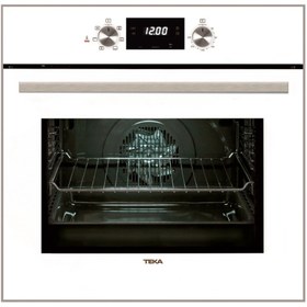 Resim Teka - Hak 625 Wh - Ankastre Multifonksiyonel Dijital Ekranlı Fırın - Beyaz Cam - 65 Lt - 111020055 