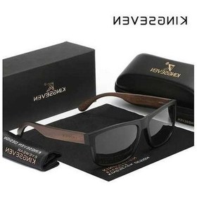Resim Fastbuy Kıngseven Kahverengi El Yapımı Ahşap Polarize Gözlük, Erkek Kadın Moda Aksesuar, Altın Renk Altın 