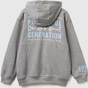 Resim United Colors Of Benetton Erkek Çocuk 3j68c505g-25k Sweatshirt Gri Melanj-2134 Gri 