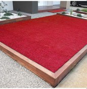Resim Kesme Suni Yapay Kırmızı Çim Halı 7 Mm Balkon Teras Bahçe Dekoratif Kaymaz 100 x 900 