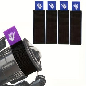 Resim Olta Makarası Band Seti - 4'lü Paket Naylon Koruyucu Kapaklar Makara Kelepçesi için, Farklı Makara Boyutları için Anti-Geçme Misina Tutucu Kayışlar, Olta Malzemeleri Aksesuarları 