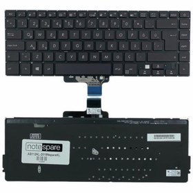 Resim Notespare Asus ile Uyumlu AEXKGA02010, NSK-WK4BQ 0T Notebook Klavye Işıklı Siyah TR 