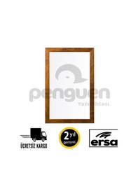 Resim Penguen Ahşap Çerçeve Laminat Yazı Tahtası Beyaz 30X45 