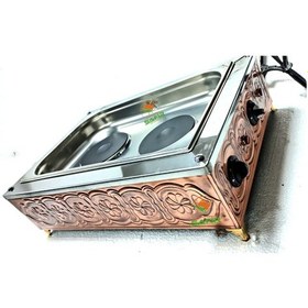 Resim Bakır Kumda Kahve Makinesi Çift Pleytli Büyük Boy Safir A++ 