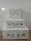 Resim Hasret Çeyiz Sandık Gelin Damat Bavul Çanta Hurç Çeyiz Sandığı 3lü 0560 