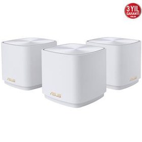 Resim ASUS ZENWIFI AX MINI XD4 1800mbps AX1800 Dual Band EV Ofis Tipi Gaming Router 3-lü paket 