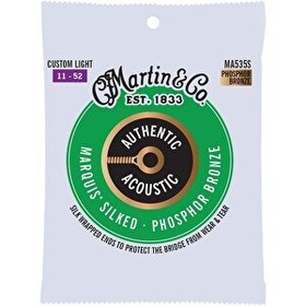 Resim Martin & Co MA535S Marquis Phosphor Bronze Akustik Gitar Teli Cstm Lt 11-52 
