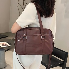Resim Japon Öğrenci El Çantası JK Üniforma İş Seyahat Çantası Laptop Seyahat Çantası Sınır Ötesi Japon Tarzı Kolej Rüzgar İkinci Boyut Kadın Çapraz Askılı Çanta Basit Tote 