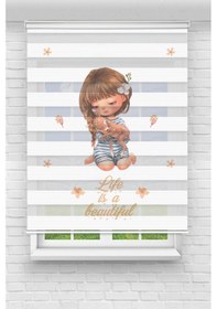 Resim Perdecizade Enxboy Ceylan Ve Çocuk Dijital Baskılı Zebra Perde-cocuk Odası-stor Perde Renkli 