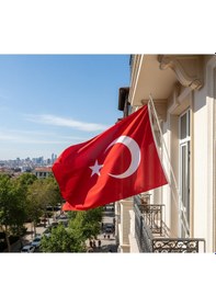 Resim Türk Bayrağı 150x225 Cm Raşel Kumaş, Dikişli Ve Dayanıklı 