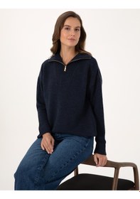 Resim Pierre Cardin Kadın Lacivert Kazak /triko 50316329-vr033 Lacivert 