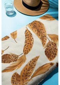 Resim Dijital Baskı Plaj Deniz Havlusu Tüy Desenli Peştamal Hvl0180 Renkli 