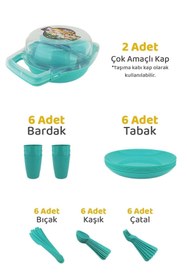 Resim Genel Markalar Piknik Seti 32 Parça Taşıma Kollu Piknik Seti 