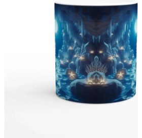 Resim Yengeç Burcu Baskılı Kahve Kupası - Astral Denizaltı Dünyası Vs3 