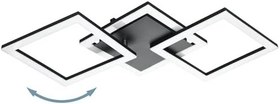 Resim EGLO connect.z Smart-Home LED tavan lambası, Paranday-Z, ZigBee, uygulama ve sesli kumanda Alexa, ışık rengi ayarlanabilir (sıcak beyaz-soğuk beyaz), kısılabilir, tavan lambası siyah beyaz, 65 x 31 cm 