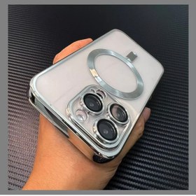 Resim Sphone Iphone 14 Pro Kılıf Lens Cam Korumalı Renkli Şeffaf Manyetik Magsafe Şarj Destekli Silikon Case 