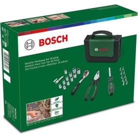Resim BOSCH 26 Parça Taşınabilir El Alet Seti Yüksek Kaliteli Malzemelerle Ergonomik Tasarım 1.600.A02.BY2 