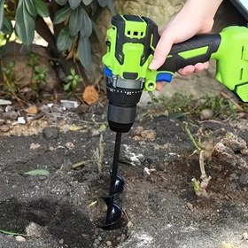 Resim 1 Adet Ağır Hizmet Tipi Her Şey Bir Arada Bahçe Matkap Ucu - Kolay Ekim için Spiral Tasarım, 3/8" Altıgen Sürücü Matkaplarla Uyumlu, Metal Yapı, Saksı Bitkileri & Yatak Bitkileri için İdeal 