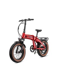 Resim Kron Loop Armour 20" Jant Fat Bike Elektrikli Katlanır Bisiklet Kırmızı Siyah Kırmızı 