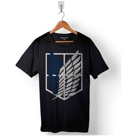 Resim Attack On Titan Regiments Scout Symbol Baskılı Tişört Unisex T-shirt 001 