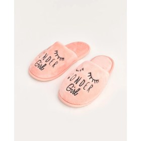 Resim KİİPİ - Wonder Girl Yazılı Pudra Kadın Ev Terliği 