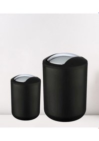 Resim Çöp Kovası Siyah Brasil Model 18 X 15 - 31 X 19,5 Siyah 