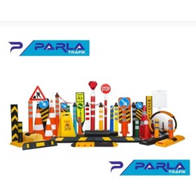 Resim Parla 75 Cm Koni-duba Levhalı Trafik Konisi Çift Reflektifli Duba 