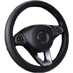 Resim Yulong Ximistore9 "deri Dikişli Anti-kaymalı Direksiyon Kılıfı - Göl Mavisi 