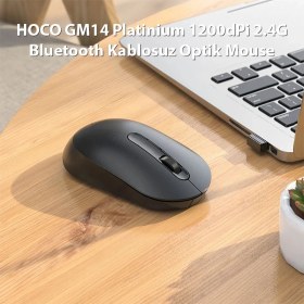 Resim Marsilyan Hoco GM14 Platinium 1200DPI 2.4g Bluetooth Kablosuz Optik Mouse 