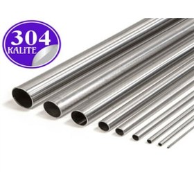 Resim Metaş Paslanmaz Düz Boru 51mm Çelik Krom Boru 1.5mm 304 Kalite Parlak Boru (6MT) 
