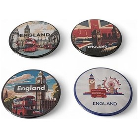 Resim İngiltere Magnet Set 3 - 4'lü Buzdolabı Magnet England Karışık Renkli 